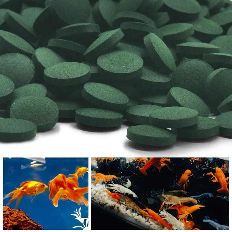 Aquarium Fish Vitamin - 100-1000 pz. Compresse di Spirulina ad