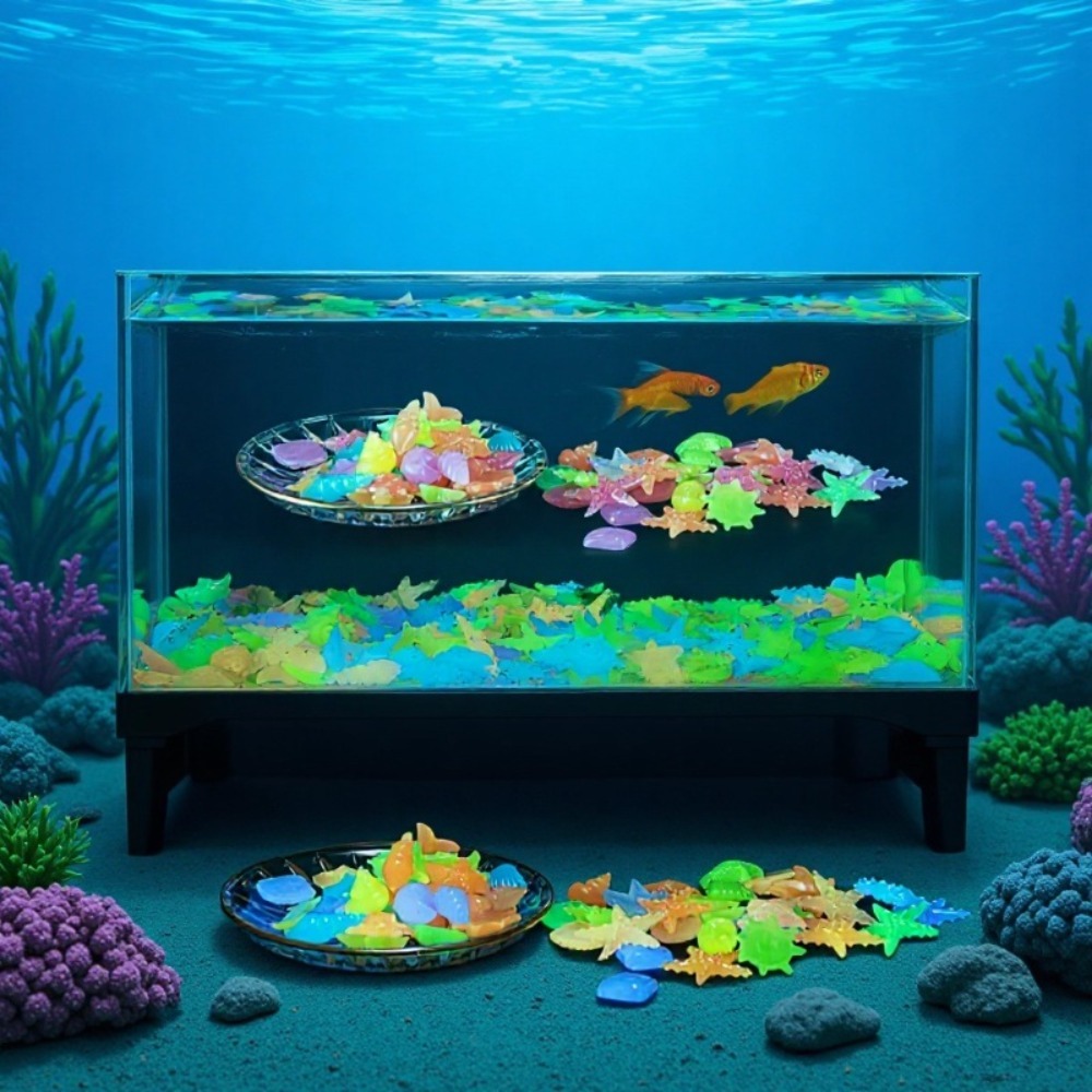 Aquarium Fish Buy - Pietre oceaniche luminose fluorescenti, conchiglie fluorescenti,
