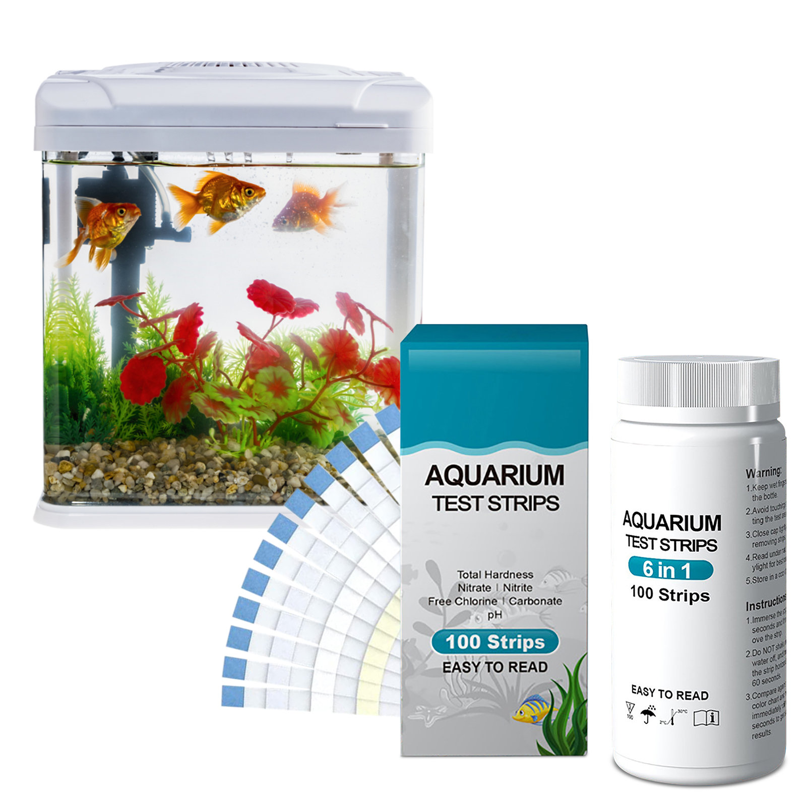Aquarium Fish Quality - 100 pz 6-in-1 Test di Qualità