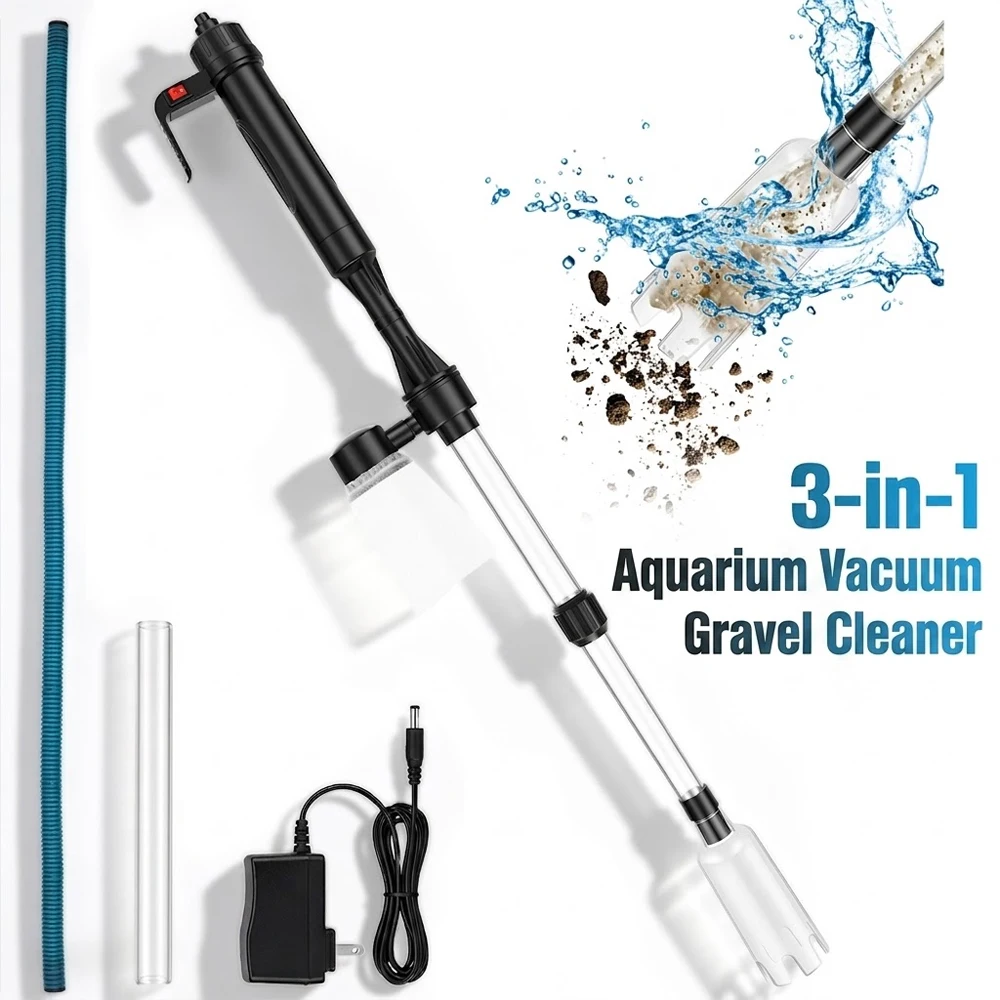 Aquarium Fish Electric - Aspiratore per Acquario 3 in 1