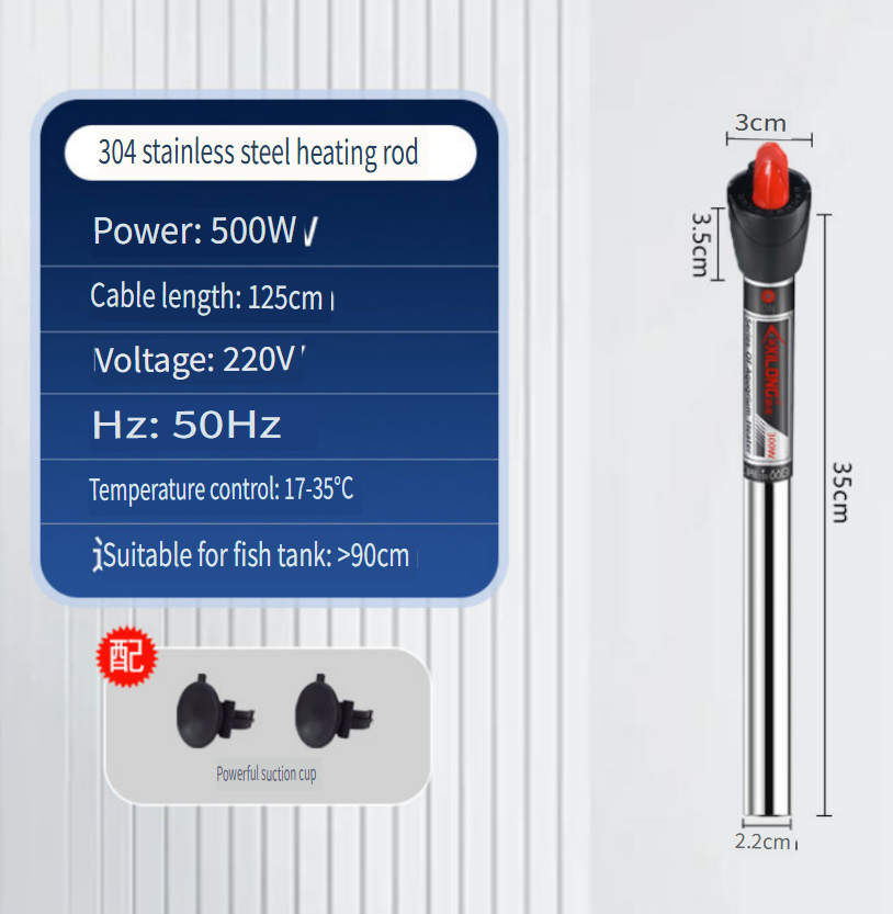 Aquarium Heater Submersible - Xilong Riscaldatore per acquario in acciaio