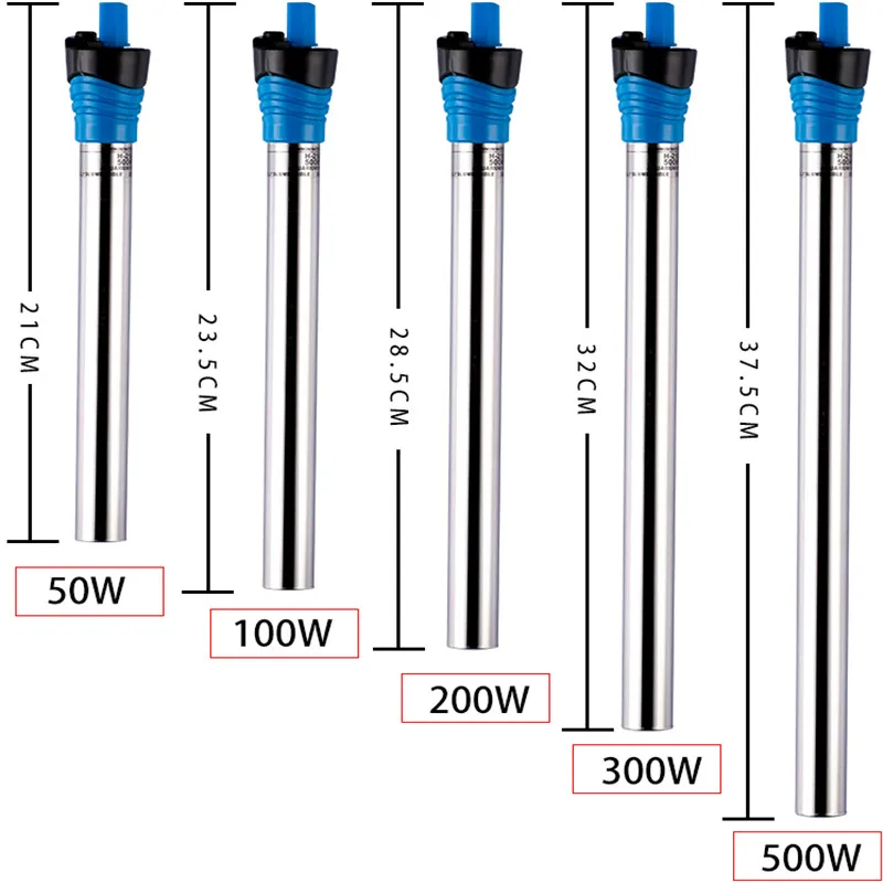 Aquarium Heater Submersible - 50W/100W/200W/300W/500W Sommergibile Acquario Riscaldatore Serbatoio di