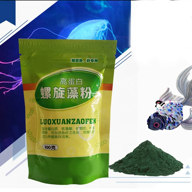 Aquarium Fish Vitamin - Bottiglia di polvere di spirulina Nutrizione