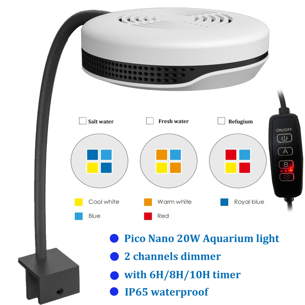 Refugium Light Nano - Clip su 20W LED Luce per