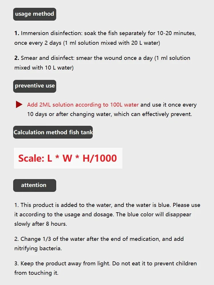 Soluzione di Blu di Metilene 1 - Aquarium Fish Vitamin recensione e prezzo